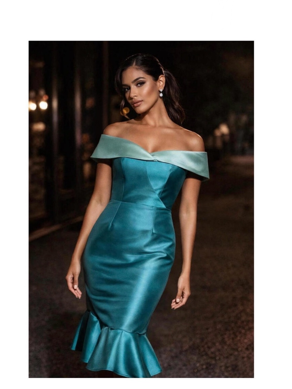 NEW With tags Sea Blue Sachin and Babi GULMEX Tea Length dress SZ 10 Retail $649